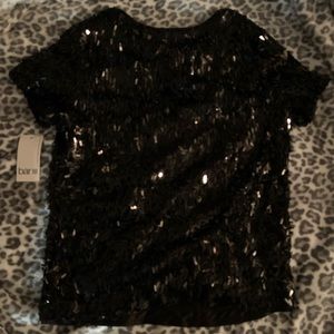 Black sequin top